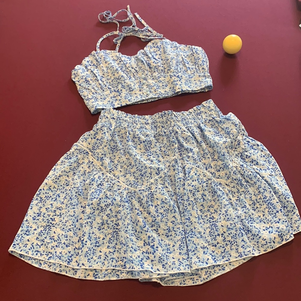 Shein two piece skirt set